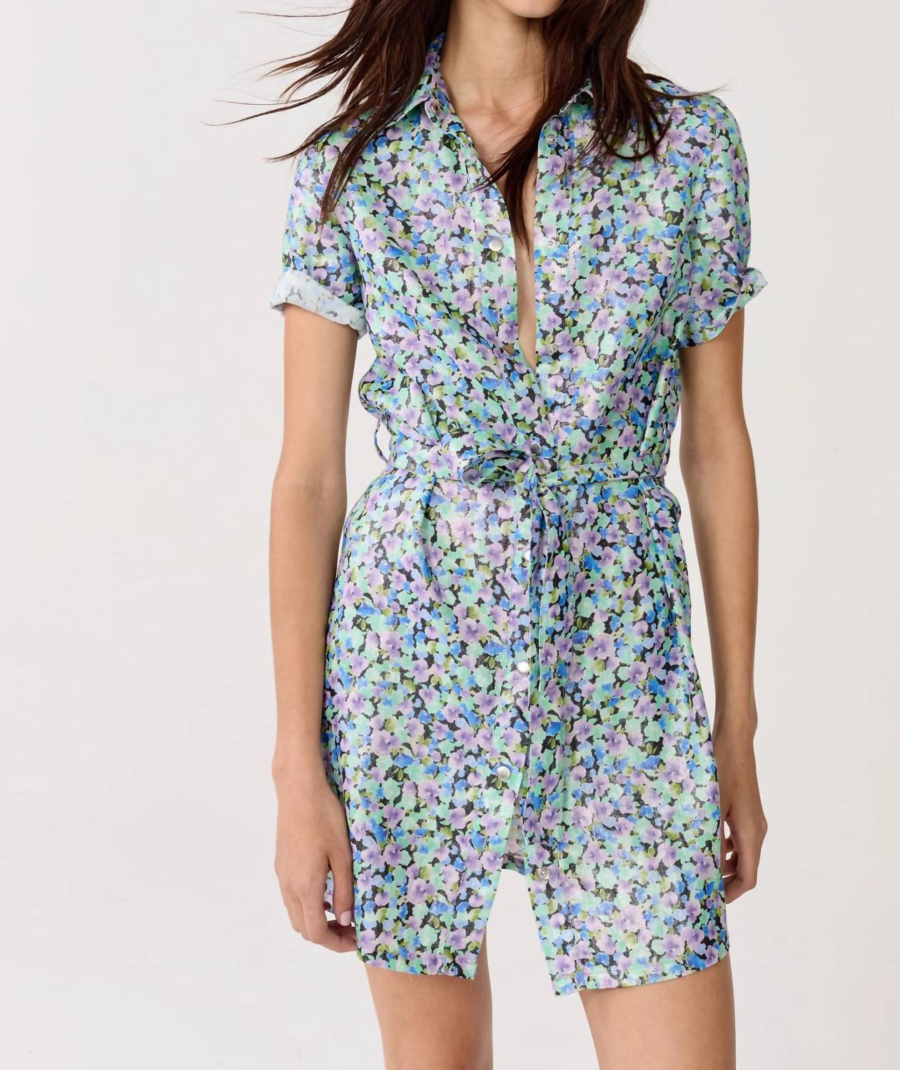 Lanhtropy - Franca Metallic Linen Dress