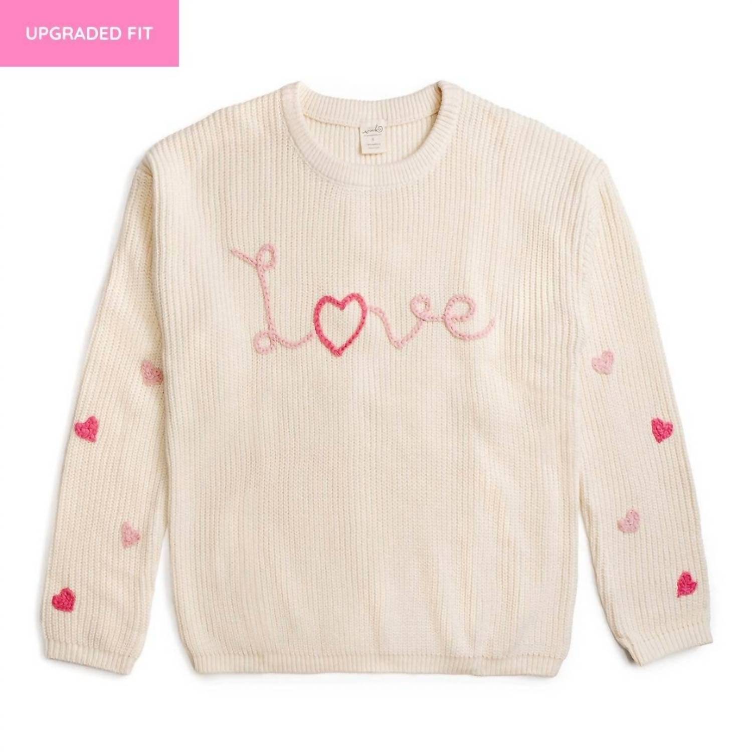 Sweet Wink - Women's Ditsy Love Knit Sweater
