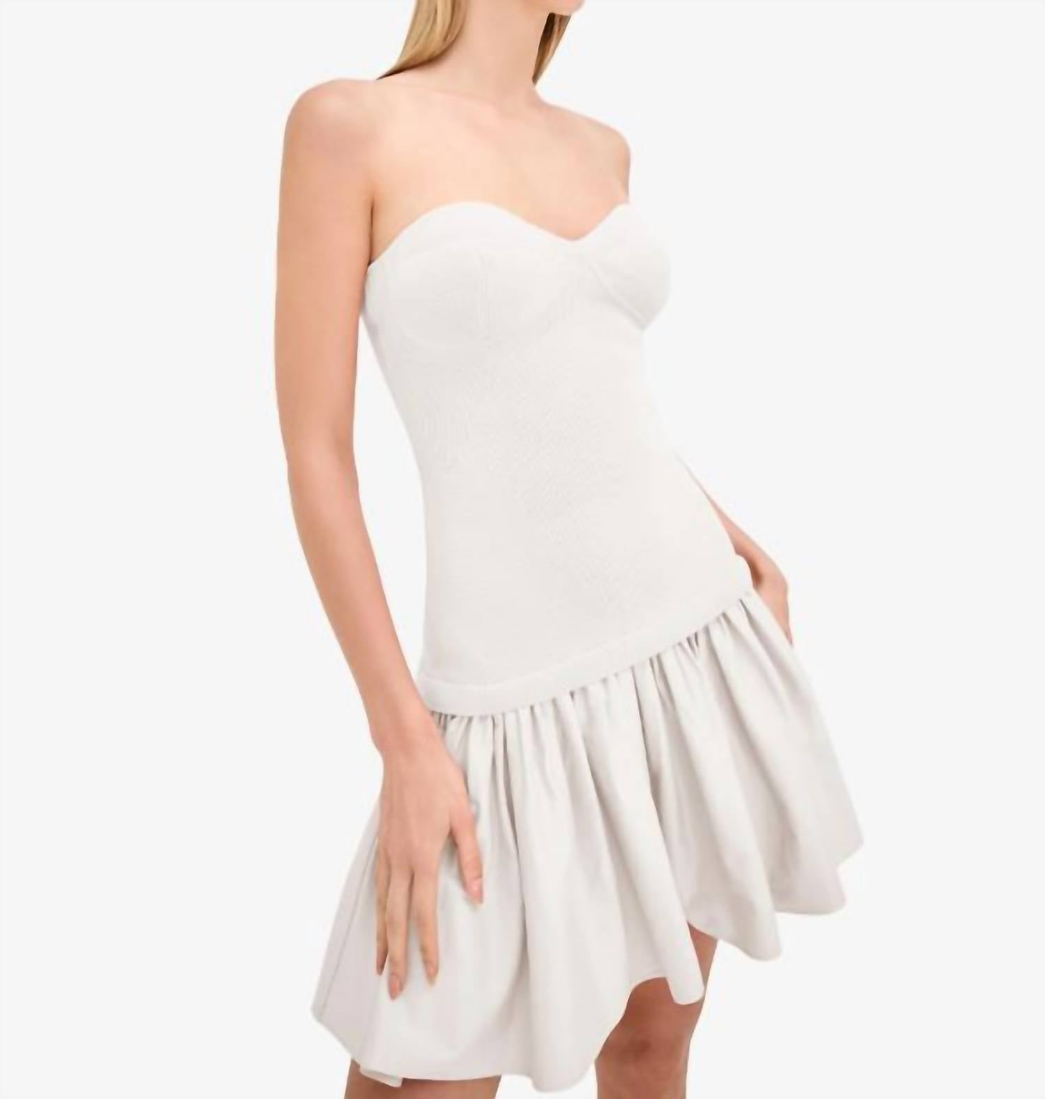 Alexis - Dasia Strapless Pleated Mini Dress