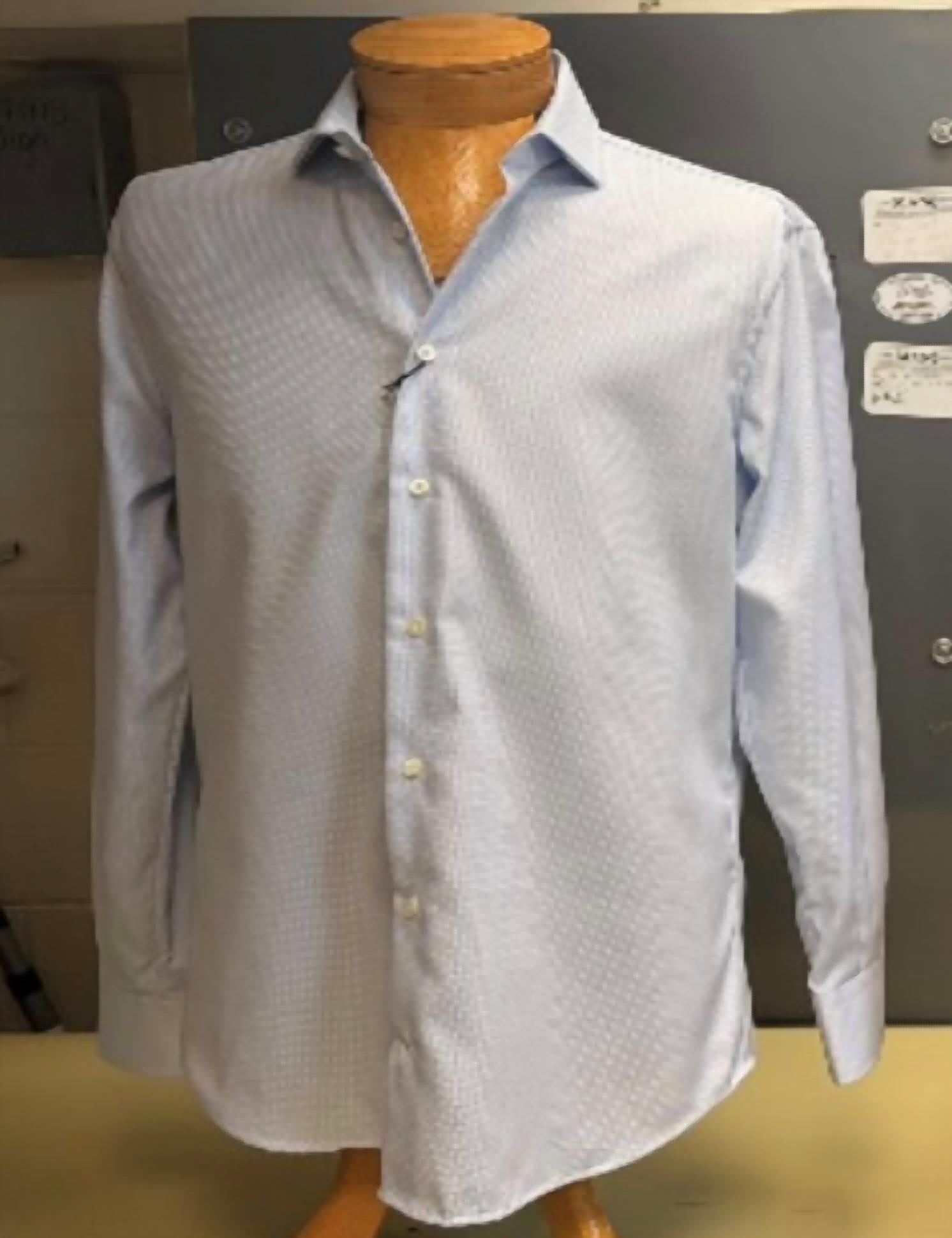 Trands Men's Dynamic Shirt in white dominant with blue - men's shirt