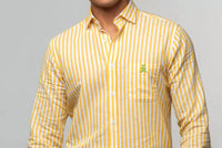 Eight X - Men's Stanford Stripe Frog Linen Shirt