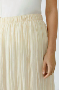 Oui Pleated Midi Skirt in whitecap - women's skirt - view 4