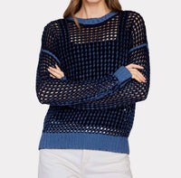 Autumn Cashmere - Inked Chunky Mesh Crew Sweater