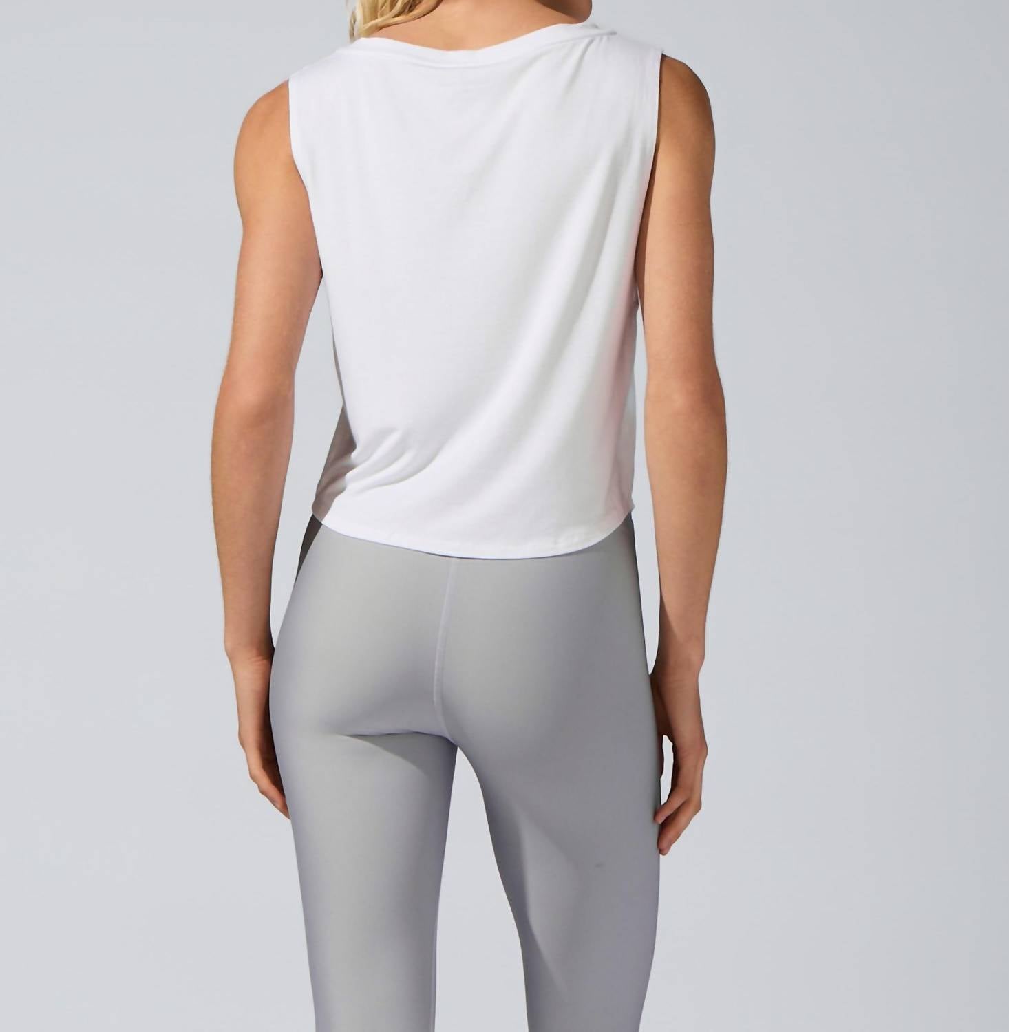 HEROINE SPORT Jersey Base Tank Top in white - women's tank top - view 4