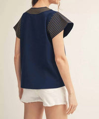 Jodifl Women's Slow Down Top in navy - women's shirt - alternate view