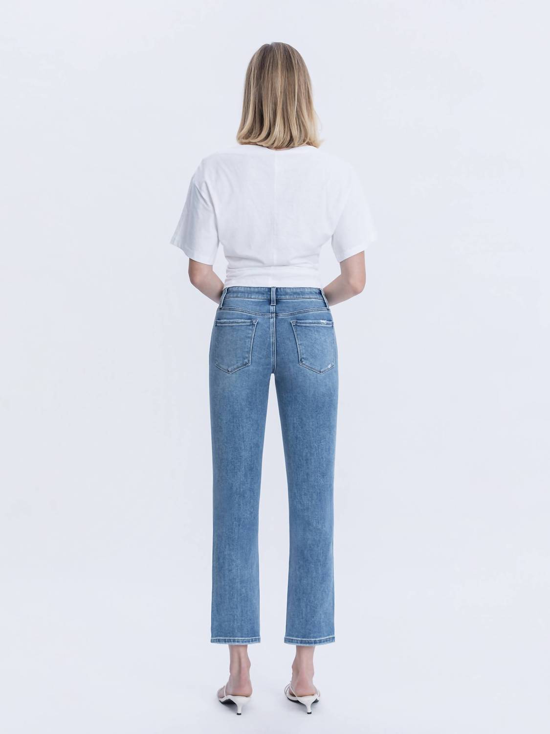 Vervet By Flying Monkey - Mid Rise Ankle Slim Straight Jeans