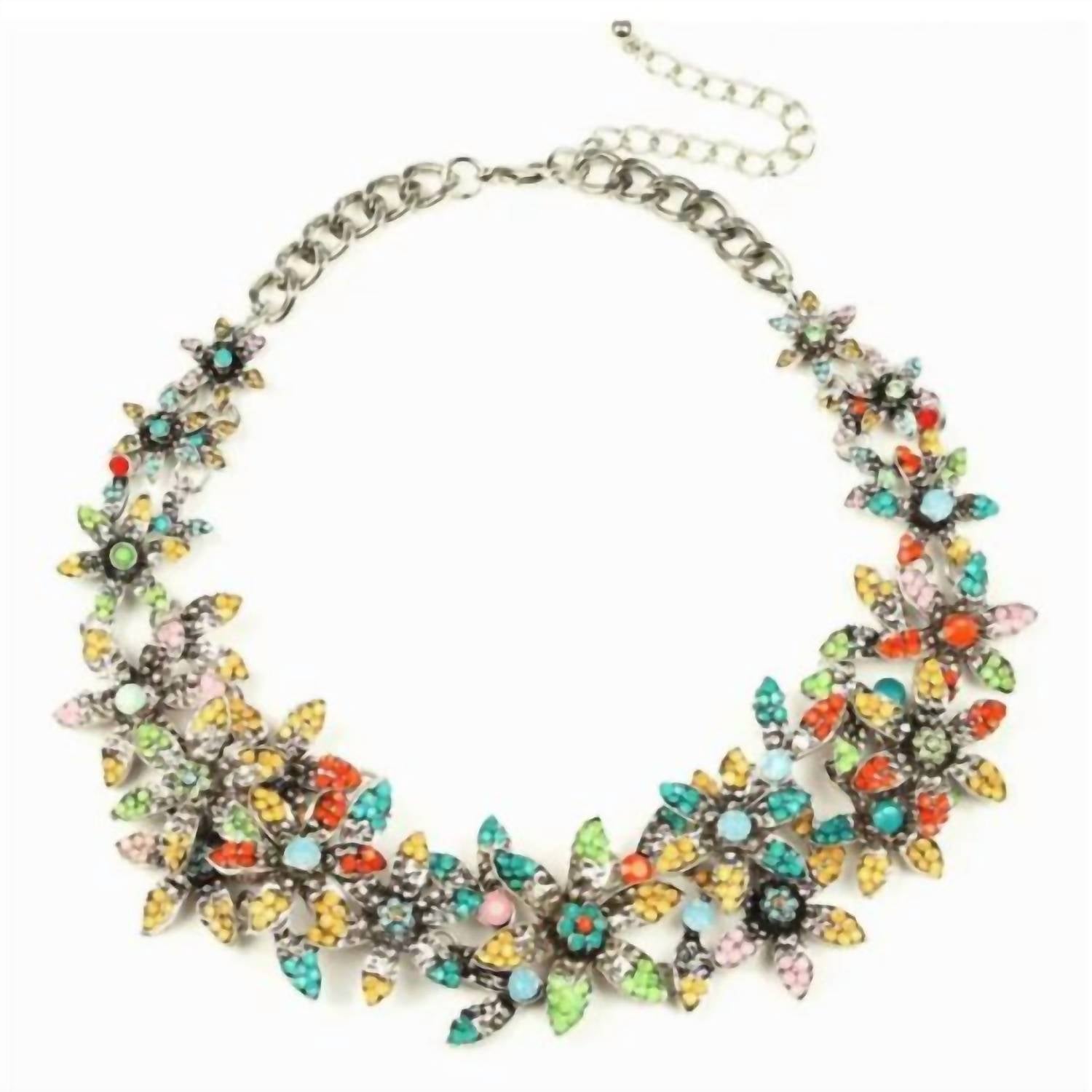 Eye Candy Los Angeles - Summer Bloom Crystal Statement Necklace