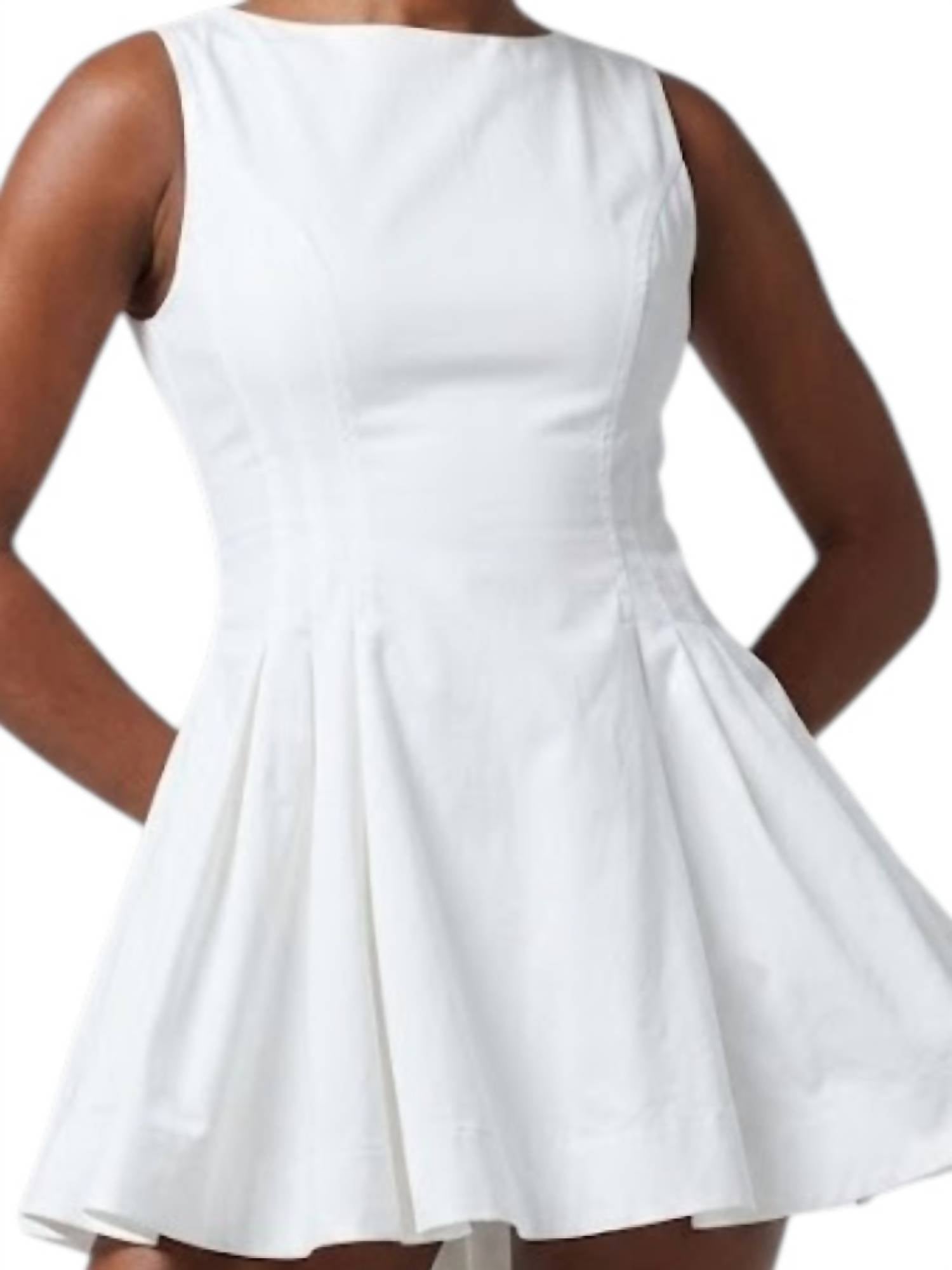 Lulus - Romilly Poplin Bow Back Mini Dress