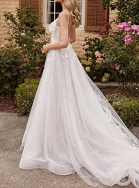 Cinderella Divine - Perla Floral Applique Lace Wedding Dress