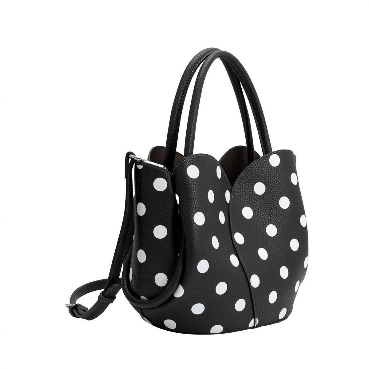 Melie Bianco - Women's Tulip Leather Polka Dot Top Handle Bag