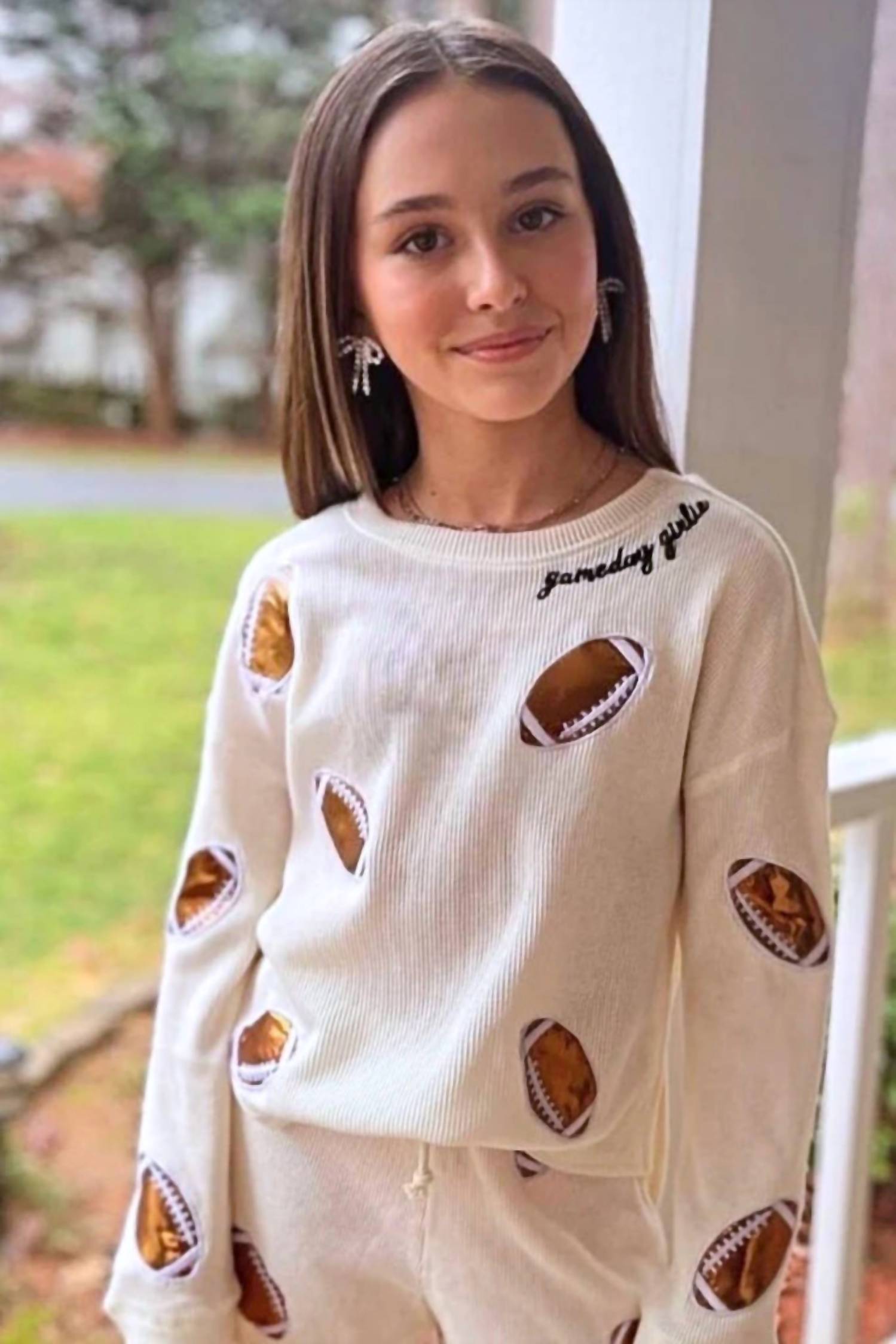 Paper Flower - Girl's Waffle Knit Top