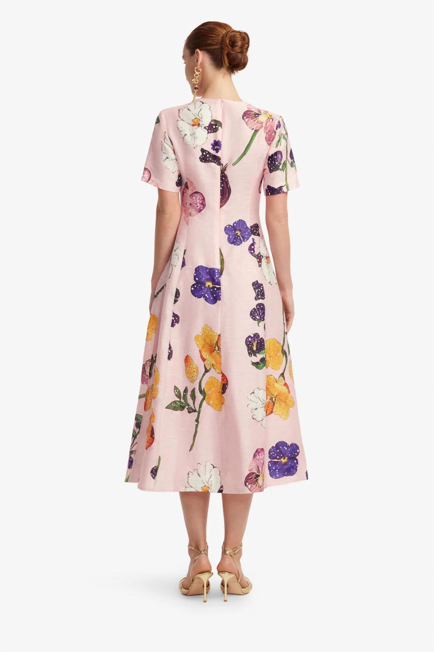 Leo Lin - Caroline Short Sleeve Midi Dress