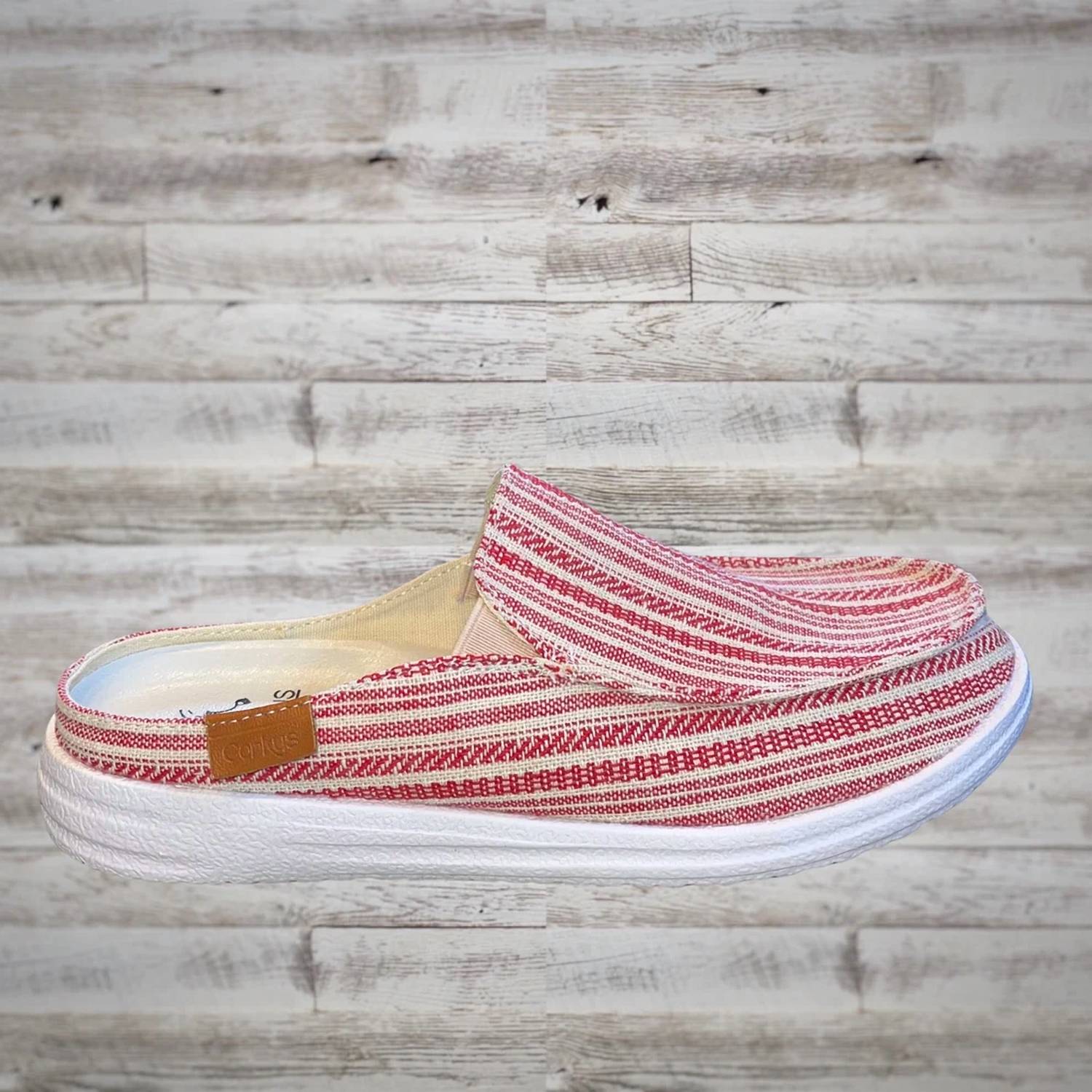 Corkys Footwear - Women's Pontoon Canvas Slip On Mule Shoes