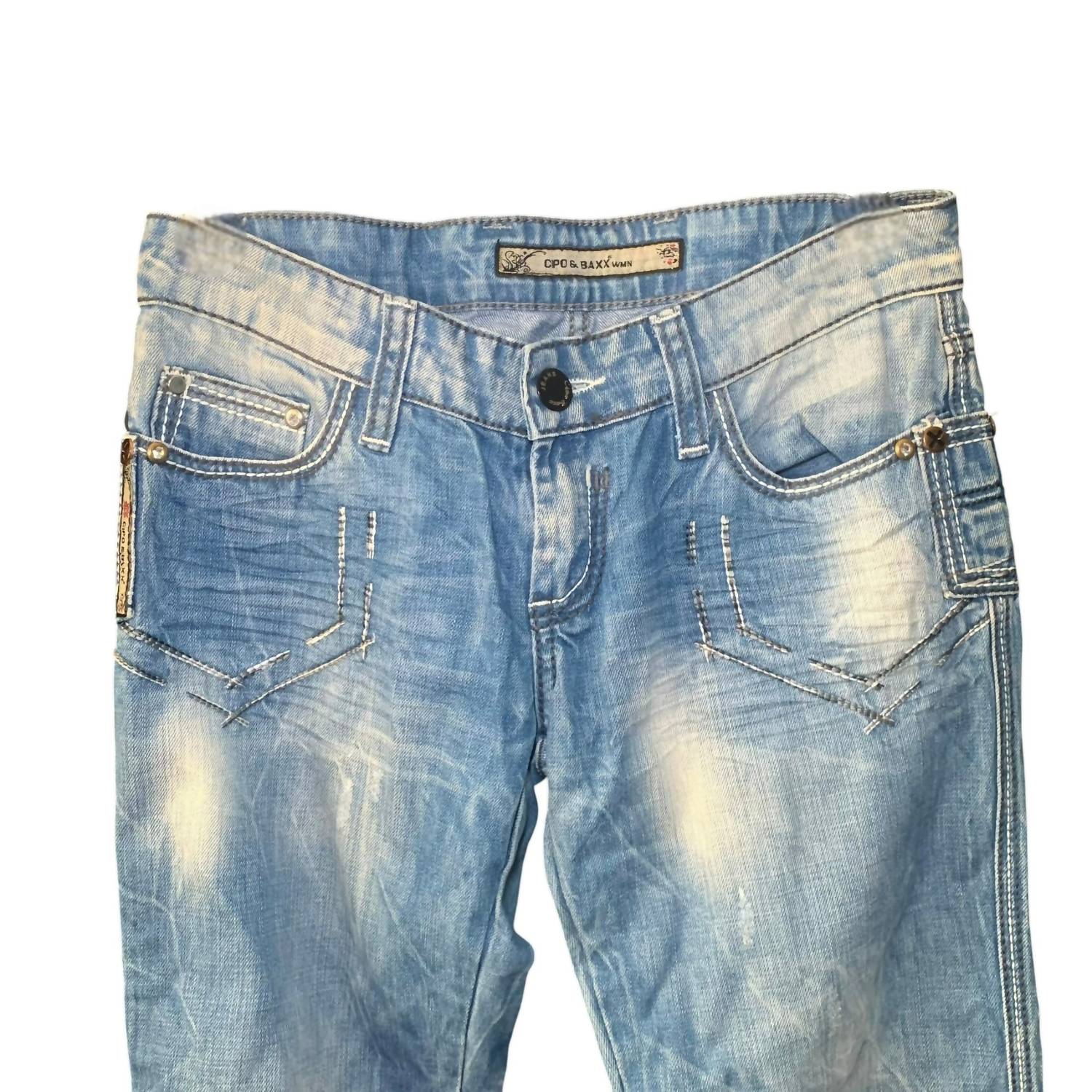 Cipo & Baxx - Women's Hand-sewn Beadwork & Embroidered Design Jeans