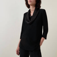 Joseph Ribkoff - Satin Cowl Long Sleeve Top
