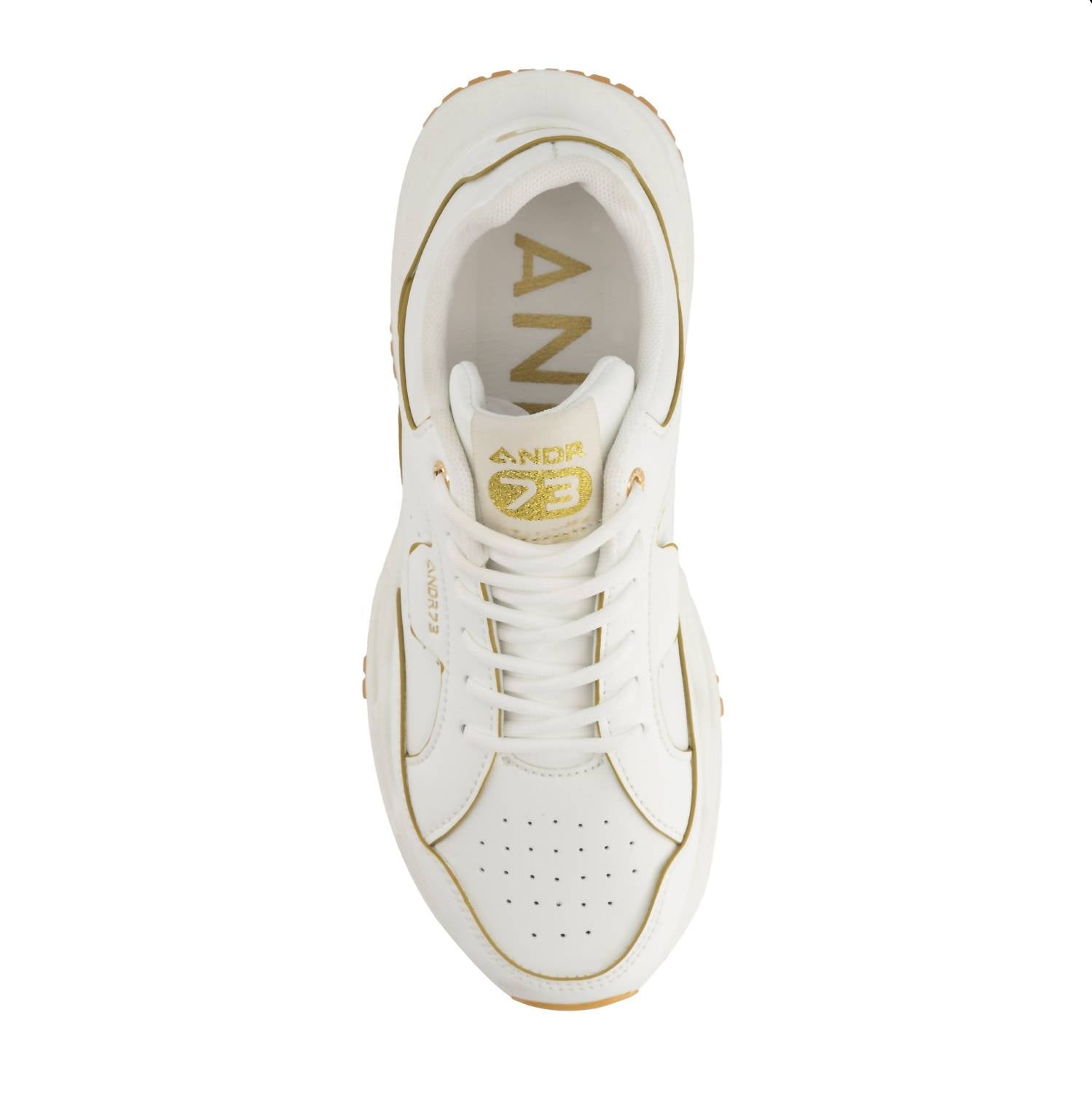 Andrea Women’s Fashion Platform Sneakers With Elevated Sole in white - women's sneaker - view 5