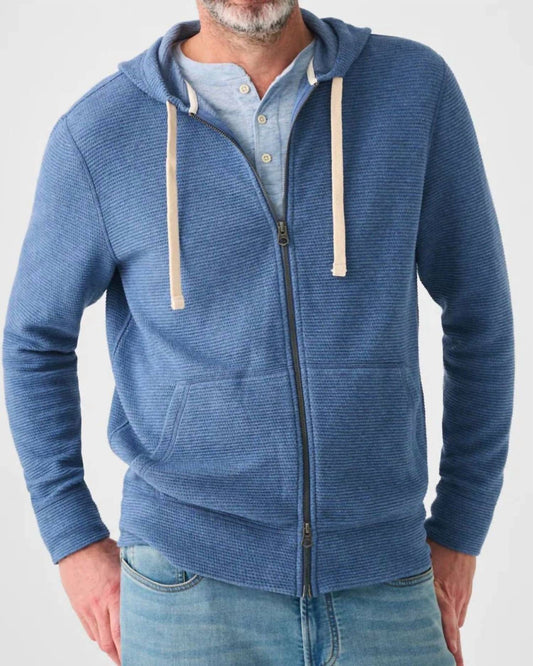 Faherty - Surf Waffle Zip Hoodie