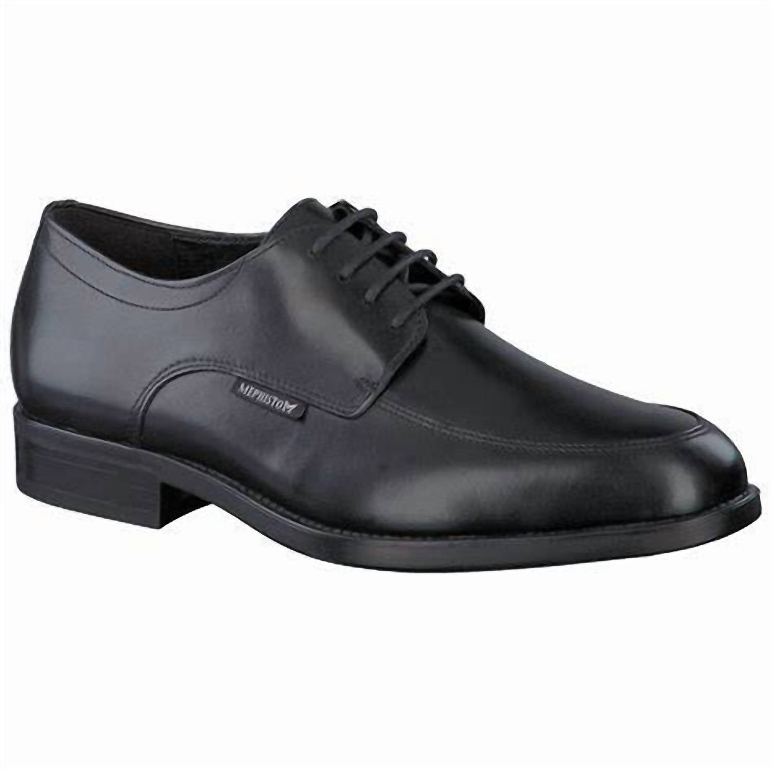 MEPHISTO Men's Carlo Derby Shoes in black carnaby - men's shoe - detail view