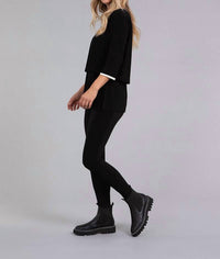 Sympli - Tipped Go To Cropped T Cropped Sleeve Top
