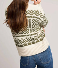 Gentle Fawn Cypress Crewneck Sweater in moss - women's sweater - detail view