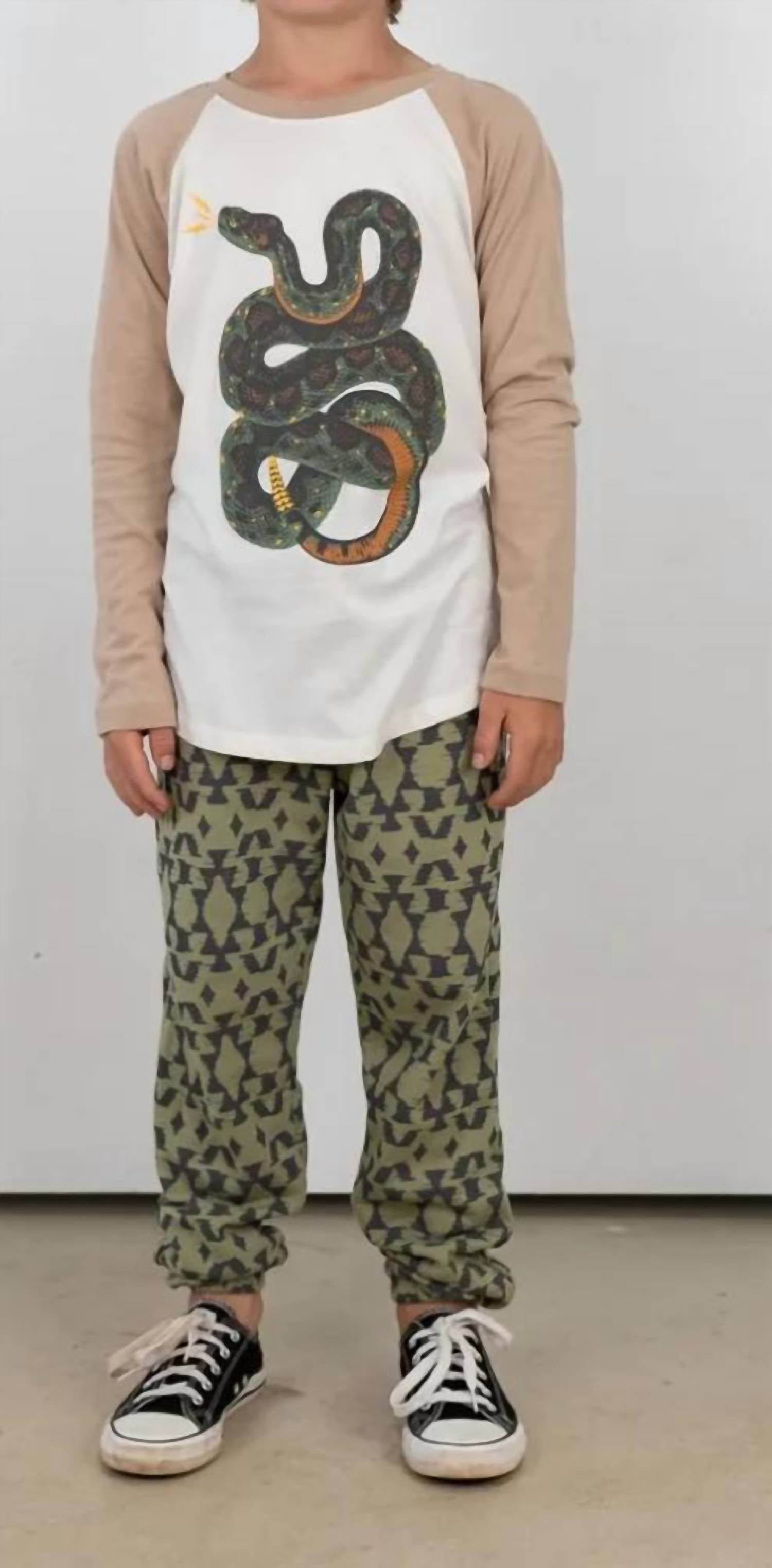 Tiny Whales - Kids' Long Sleeve Raglan Top