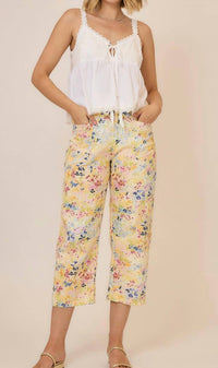 Cozy Co. - Sunny Meadow Barrel Crop Pant