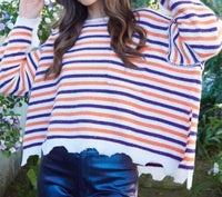 Peach Love - Kathryn Soft Striped Sweater