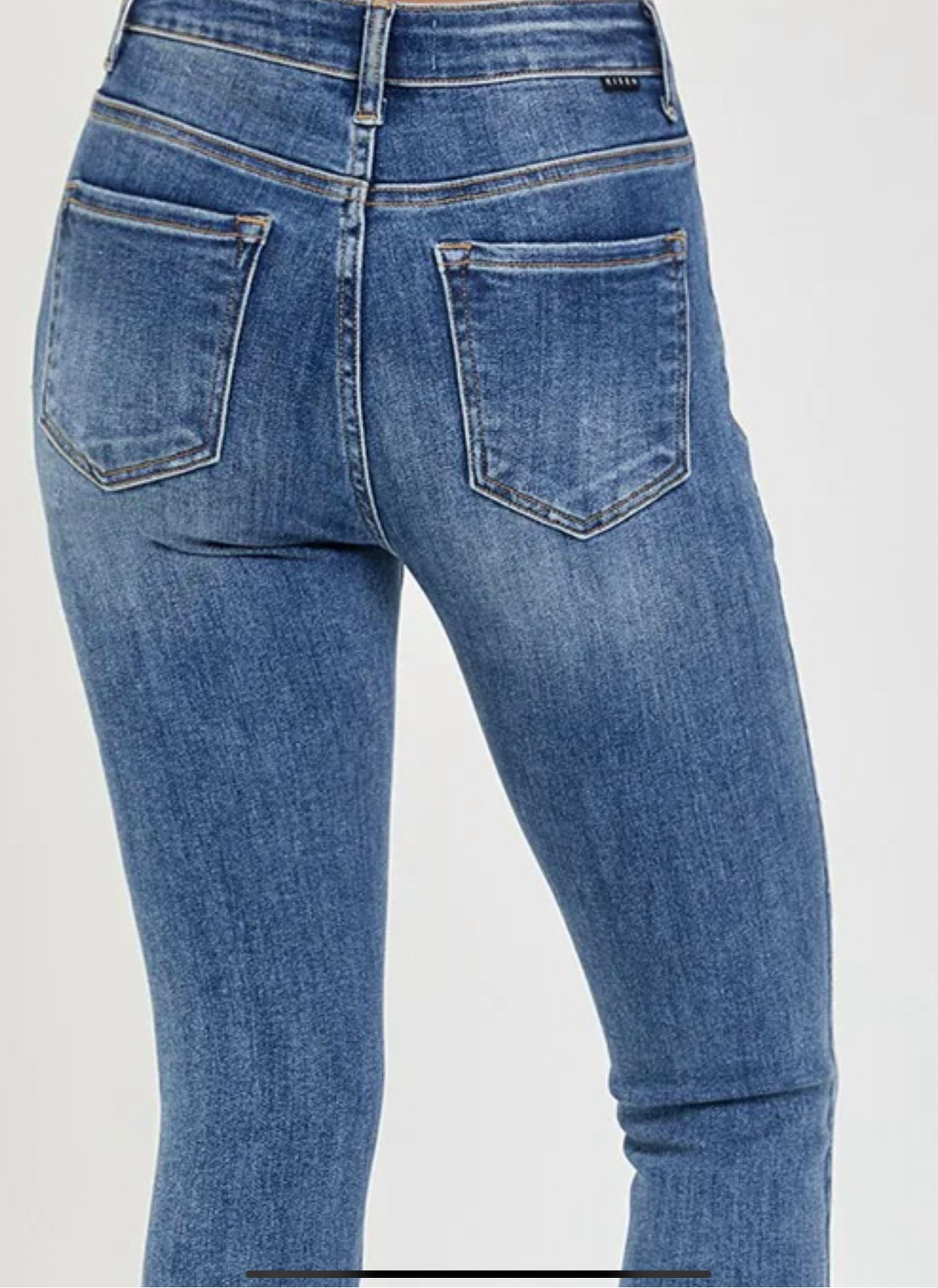 Risen - Tummy Control Mid Rise Skinny Ankle Jeans