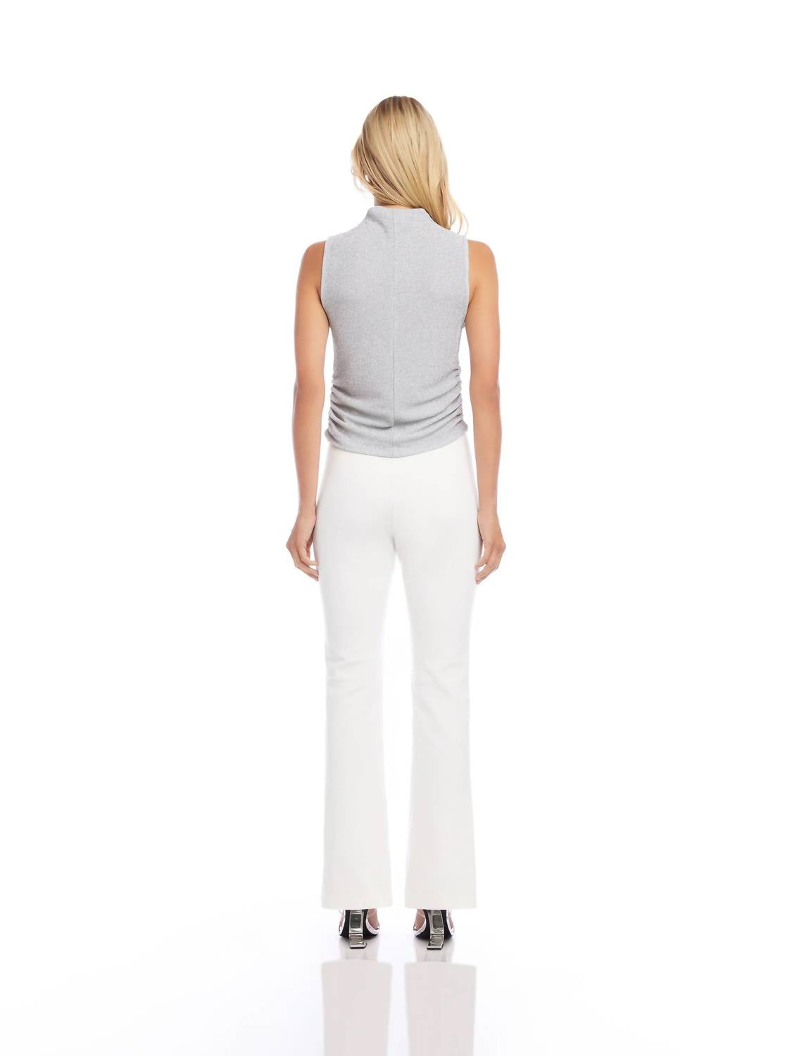 Fifteen Twenty Front Slit Pants in off white - women's pants - alternate view
