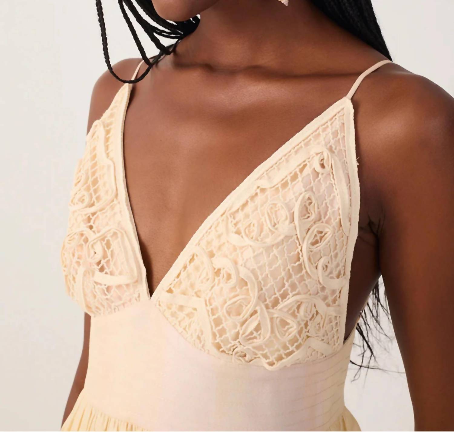 Dress To - Tropical Embroidered Bodice Maxi Dress