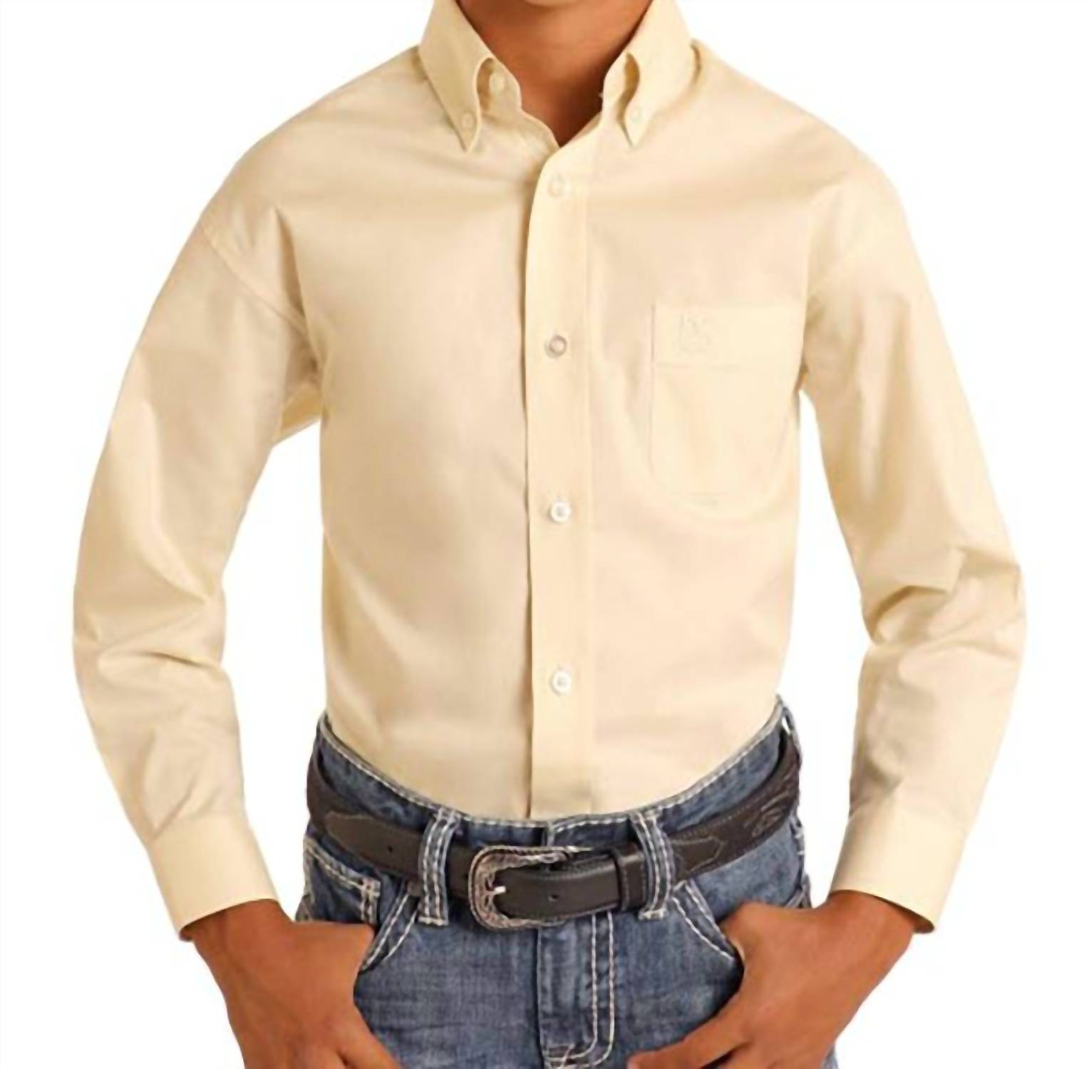 Panhandle - Boys Solid Button Shirt