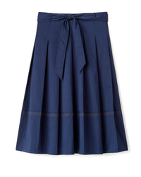 Cartolina Nantucket Women's Hayden Midi Skirt in midnight blue - women's skirt