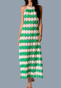 Miguelina - Meena Two-tone Cosmos Flower Lace Dress
