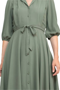 Nanette Lepore - Women's Collared Solid Rayon Dress