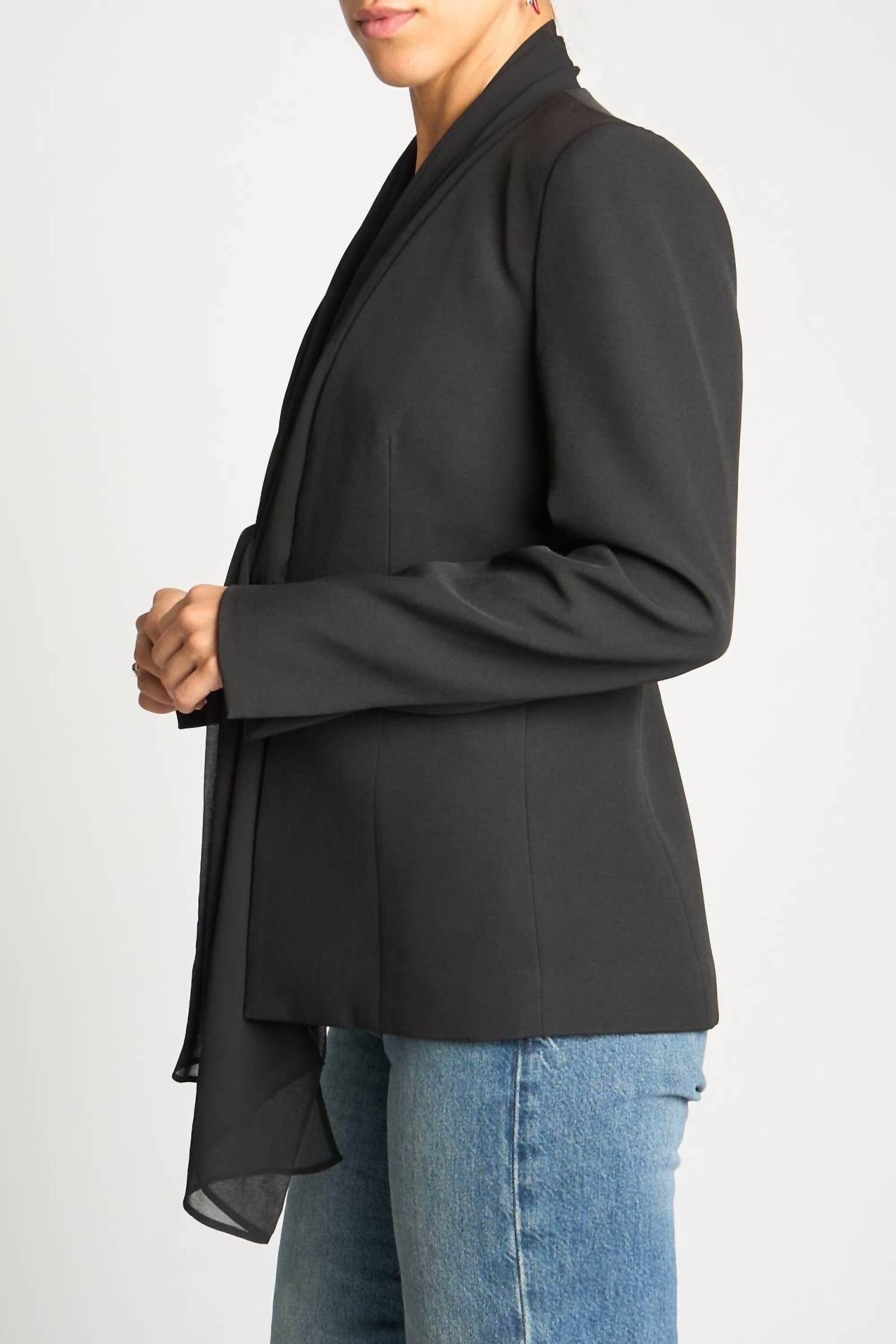 Sans Souci - Scarf Tie Front Blazer