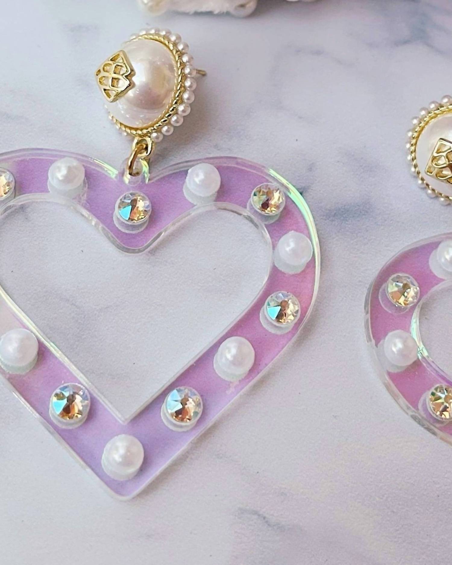 Brianna Cannon - Women's Iridescent Heart Earrings