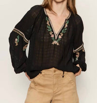 Sanctuary - Raye Embroidered Long Sleeve Blouse