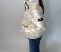 Katie J NYC Girls Jennifer Jacket in opal irredescent - kids' jacket - alternate view