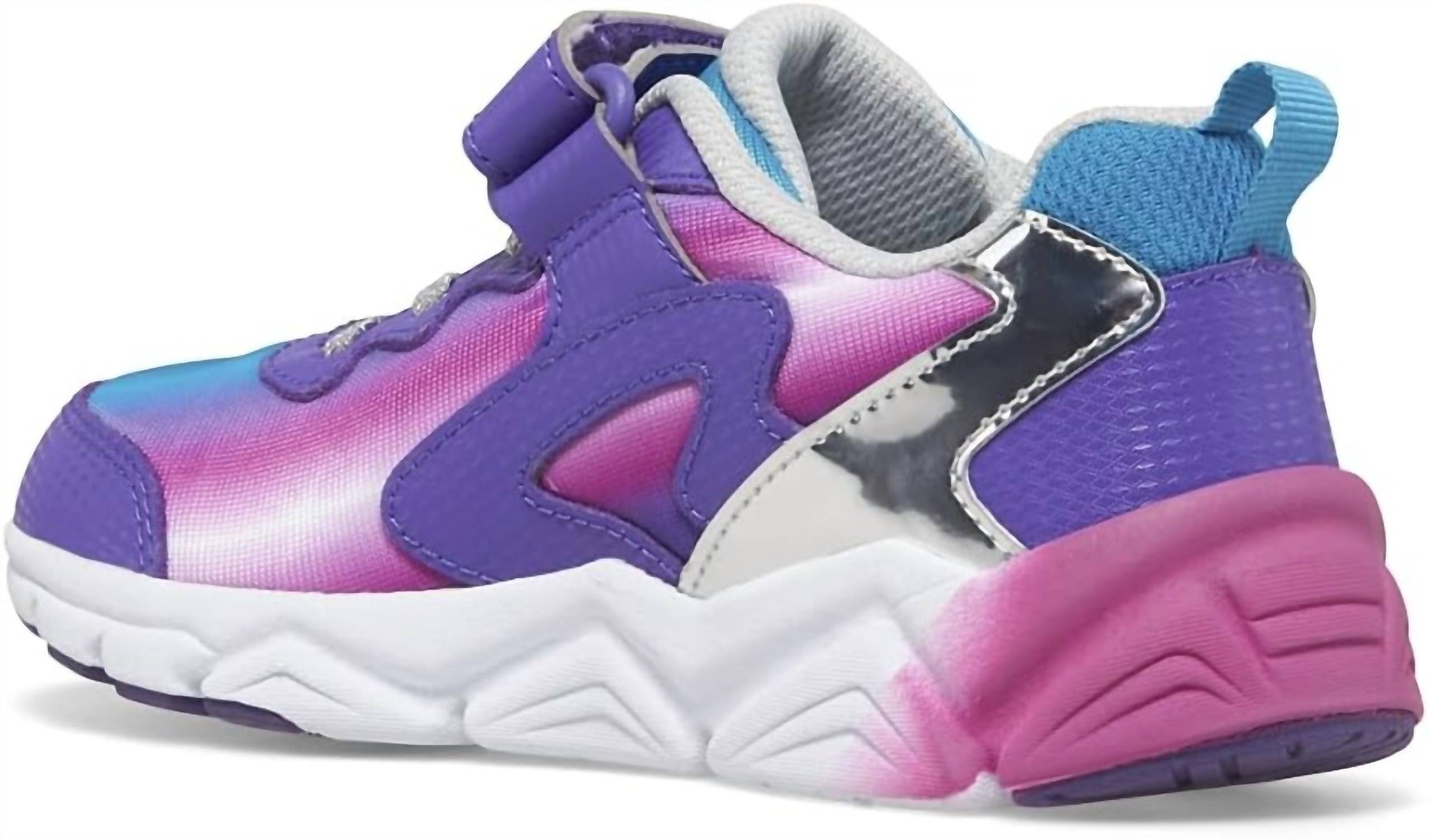 SAUCONY Kid's Flash Ac 3.0 Sneaker in teal purple chrome - kids' sneaker - alternate view