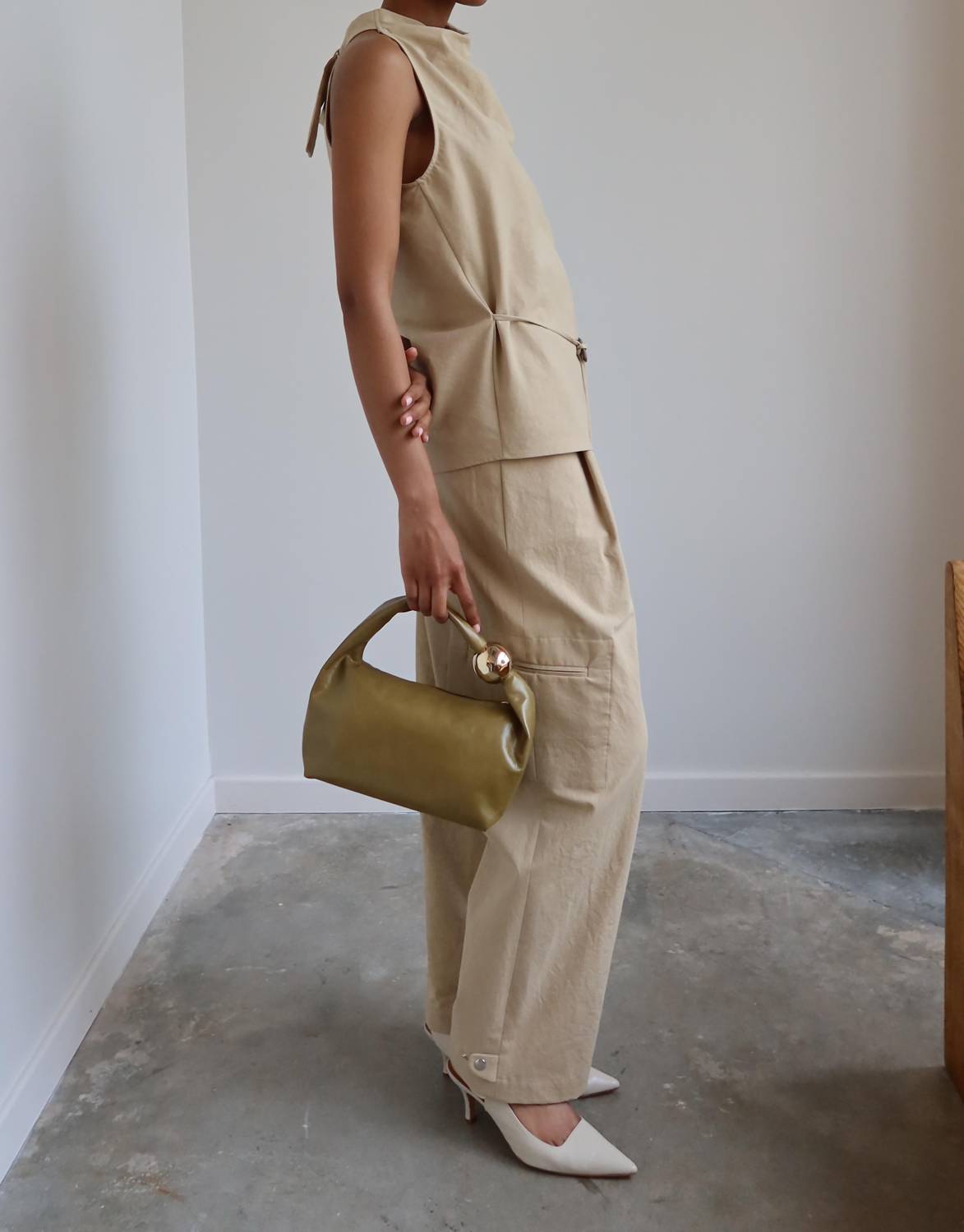 Nomia - Drawcord Pleated Trouser