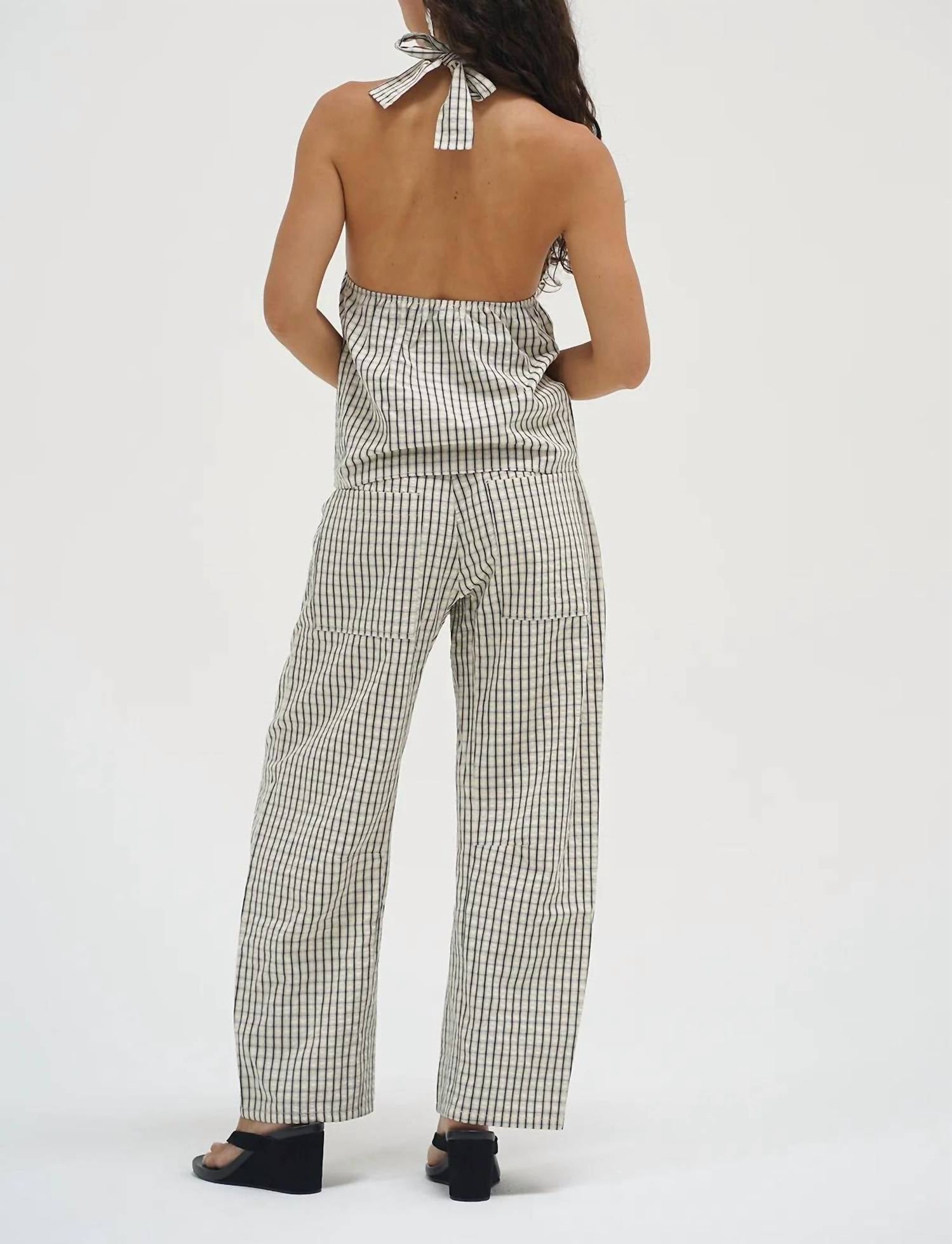 Lna - Cora Plaid Halter Top