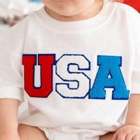 Sweet Wink - Baby Usa Patch Short Sleeve Romper