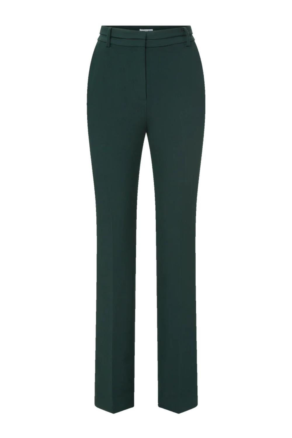 Veronica Beard Melvin Flared Pants in dark hunter green - women's pants - view 7