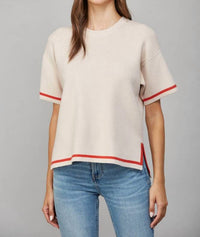 Fate - Edge Contrast Trim Sweater Tee