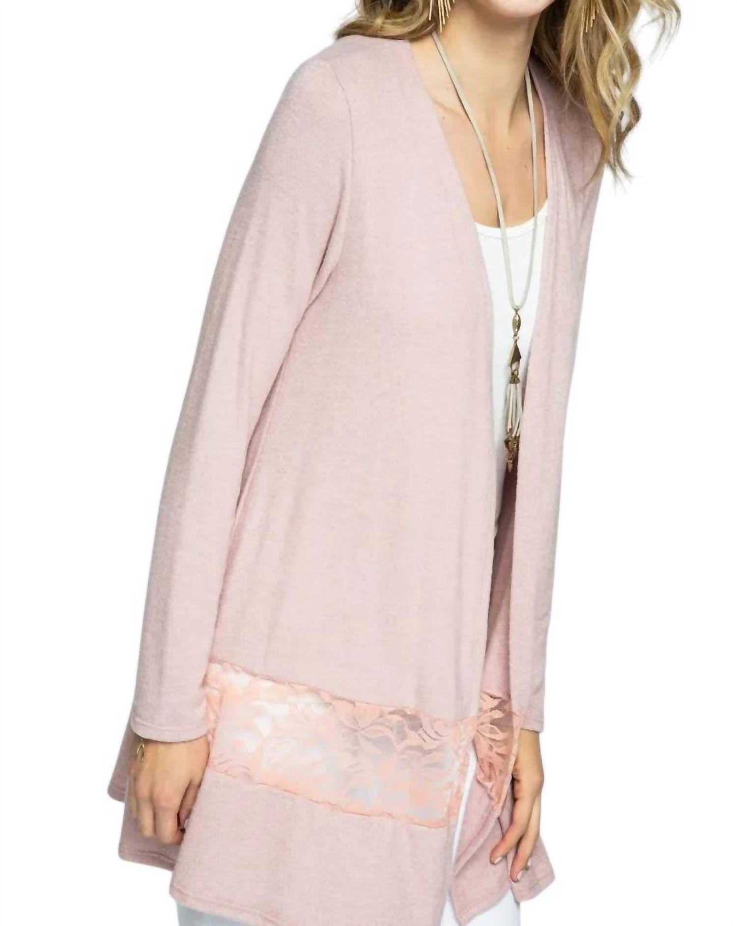 Vocal Apparel - Cardigan With Lace Detail