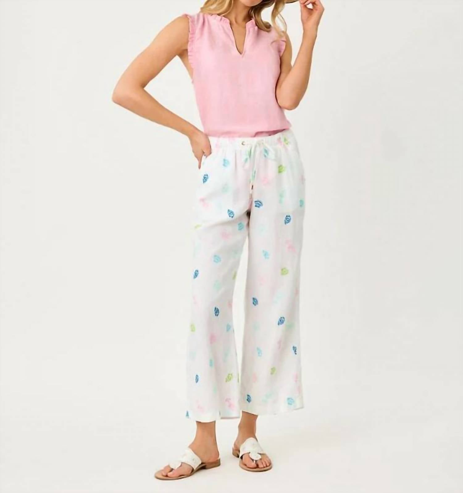Lilly Pulitzer - BRAWLEY LINEN CROP PANT