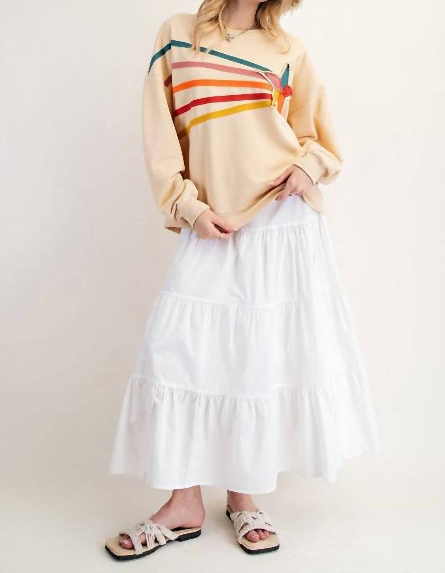 Easel - Rising Star Patch Terry Knit Pullover