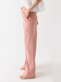 vanessabruno Carlos Linen Cargo Pant in rose - women's jeans - detail view