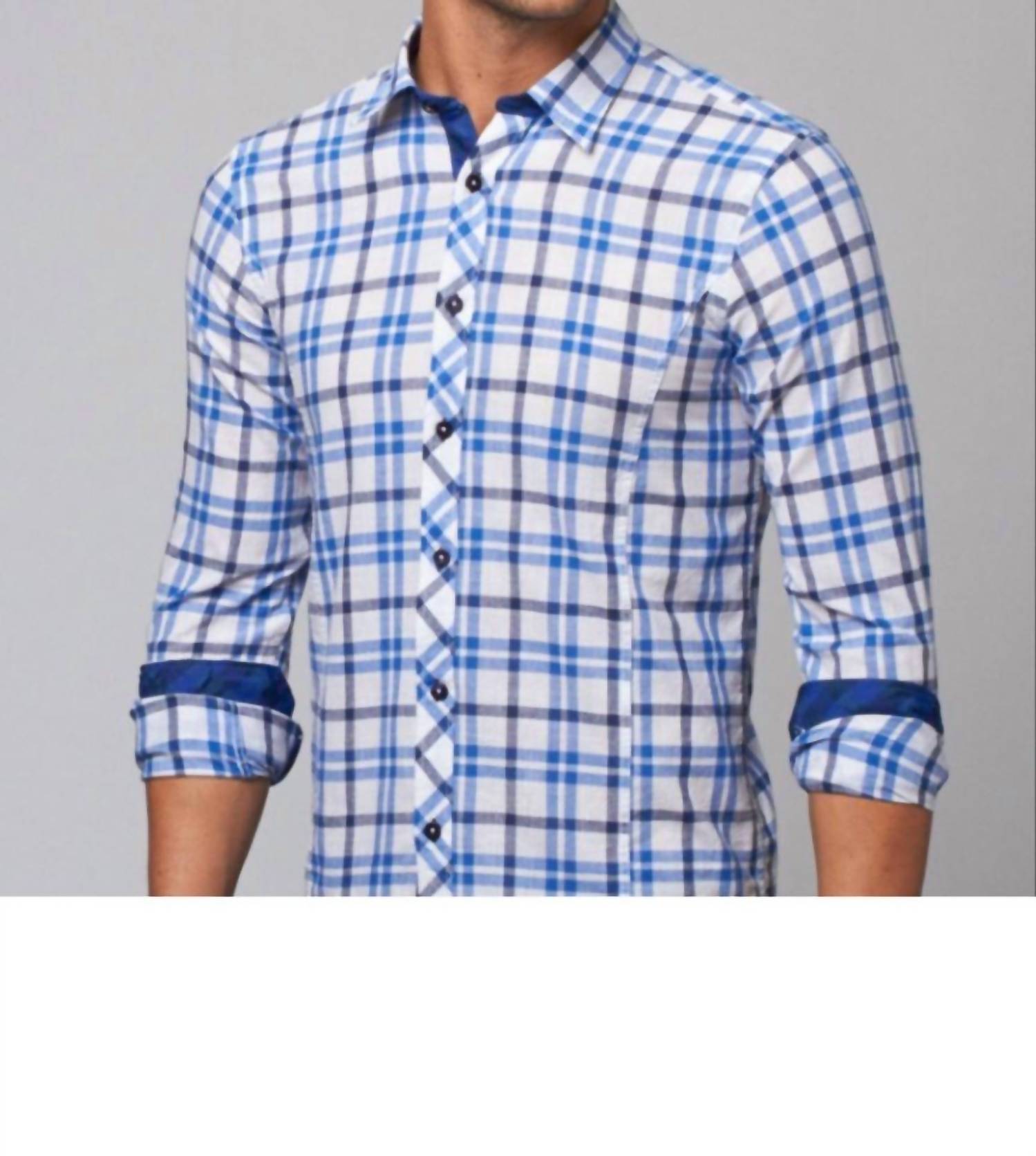 Eight X - Men's Plaid Button-up Shirt