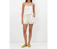 Naked Zebra - Scallop Trim Linen Shorts
